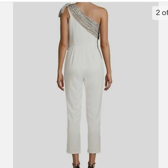Jay Godfrey One shoulder white jumpsuit - Picture 2 of 9